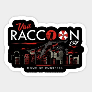 VISIT RACCOON Sticker